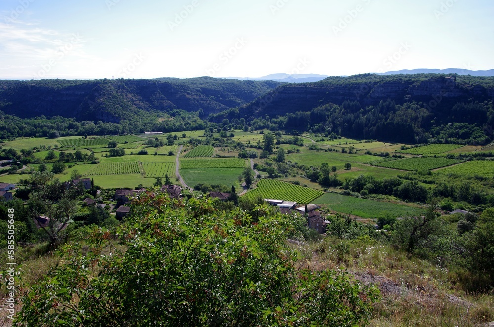 Rural landscape in Ardeche in France, Europe
