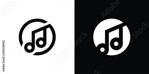 note music logo design icon vector illustration