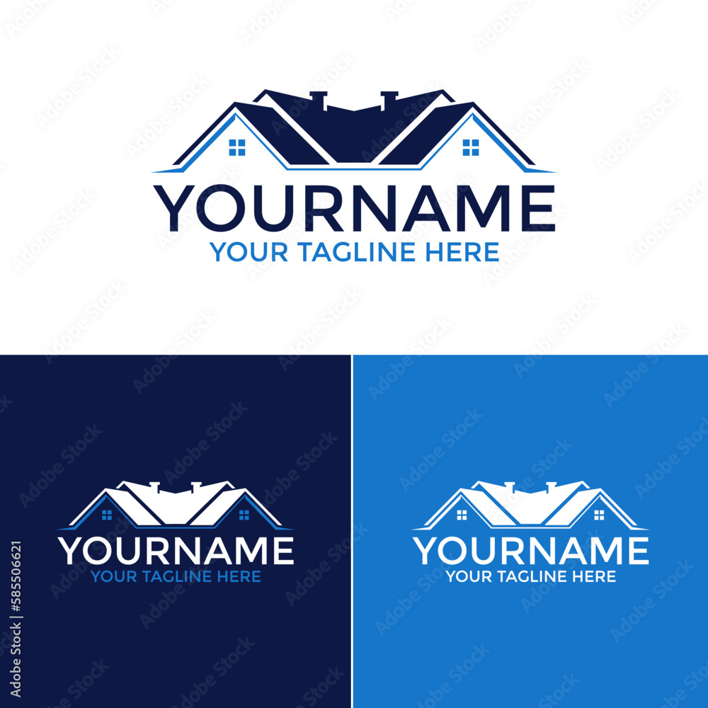 Home property logo Roofing company logo 