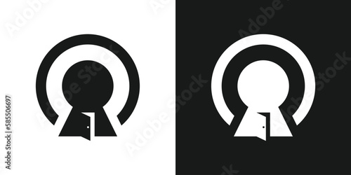 key and room logo design icon vector illustration