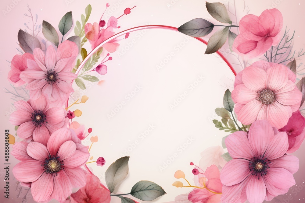 Fototapeta premium Floral and flower background, made with generative ai