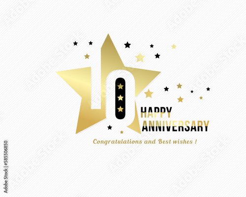 10 anniversary vector emblem