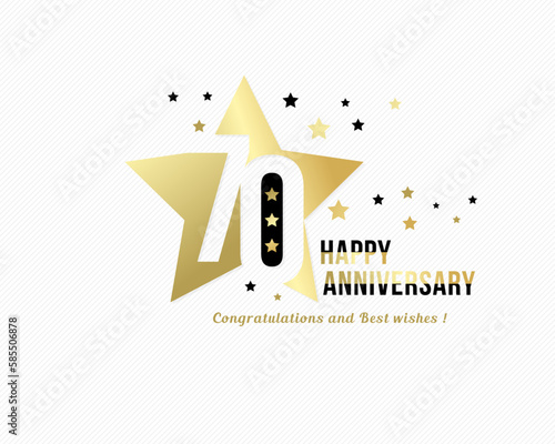 70 anniversary vector emblem