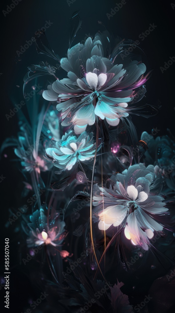 Obraz premium abstract flower texture background, made with generated ai