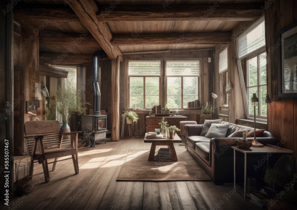 Interior design in a beautiful and stylish apartment, perfect for a cozy lifestyle. AI generated Interior design in a beautiful and stylish apartment, perfect for a cozy lifestyle. AI generated