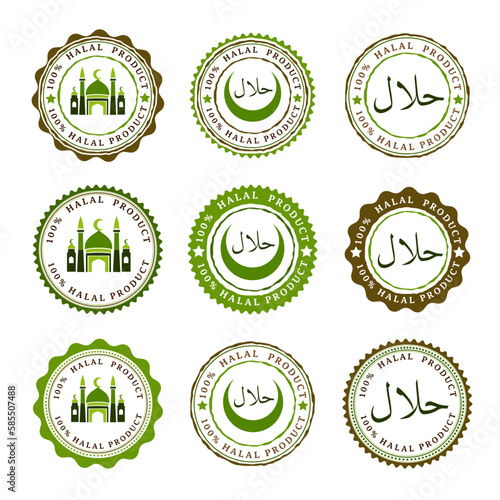 Sticker Halal labels collection