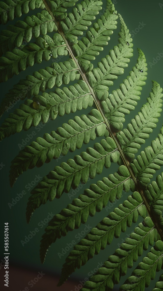 Green plant leaves in a detailed macro closeup Generative AI Green plant leaves in a detailed macro closeup Generative AI