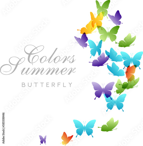 Flying butterflies. Vector decoration element.