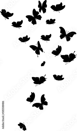 Flying butterflies. Vector decoration element.
