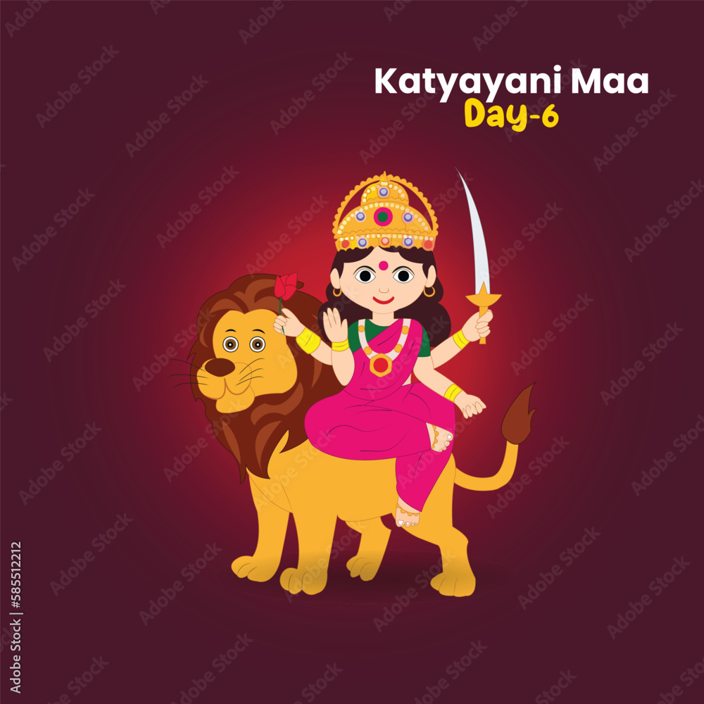 Happy Navratri - Goddess Durga - Sixth Form- Maa Katyayini