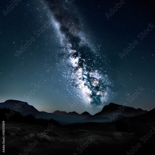 milky way galaxy at night from earth