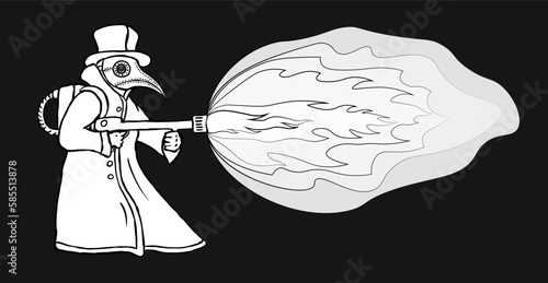 plague doctor flamethrower