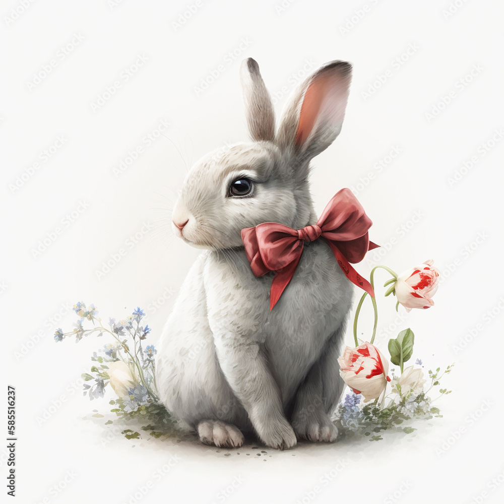 Easter bunny, generative AI technology Easter bunny, generative AI technology