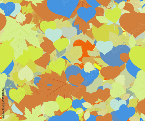 Background pattern abstract design texture. Seamless. Theme is about natural, beech, love, tree, flora, nature, relations, composition, parks, apple, romance, greenery, maple, garden, seasons