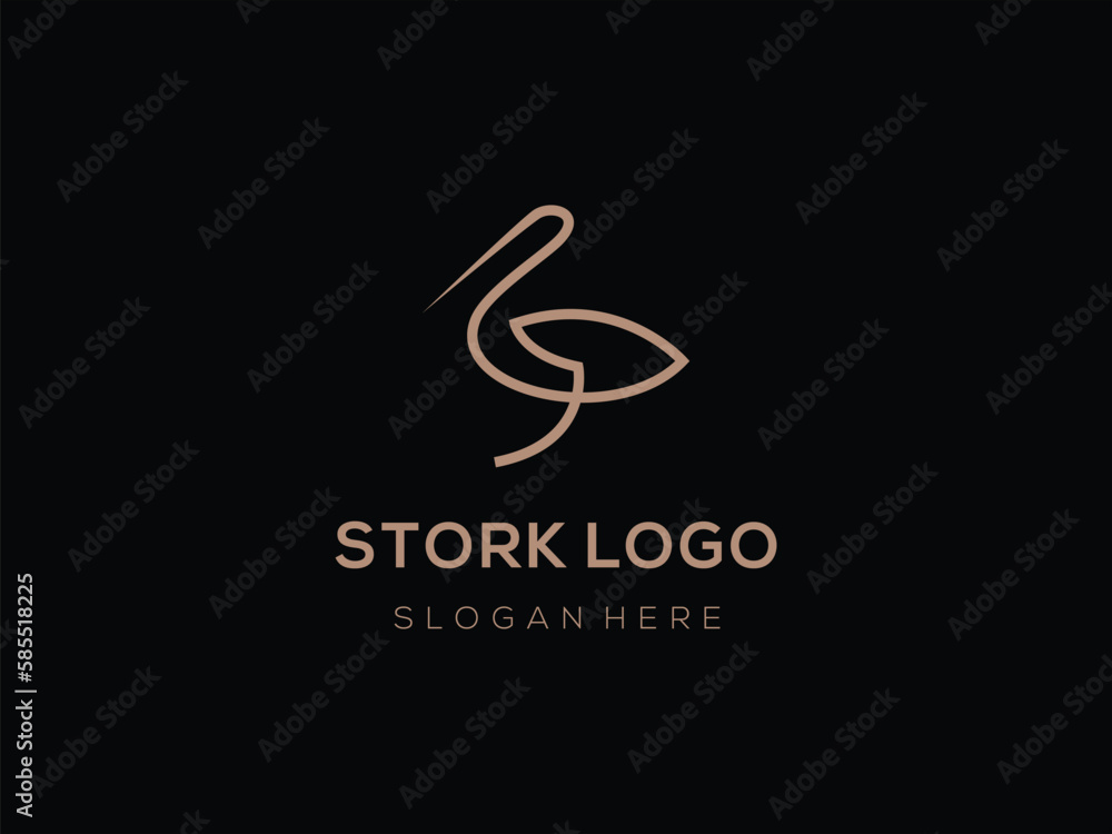 Fototapeta premium Stork Logo Design