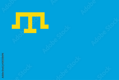 Flag Crimean Tatar people. Vector illustration