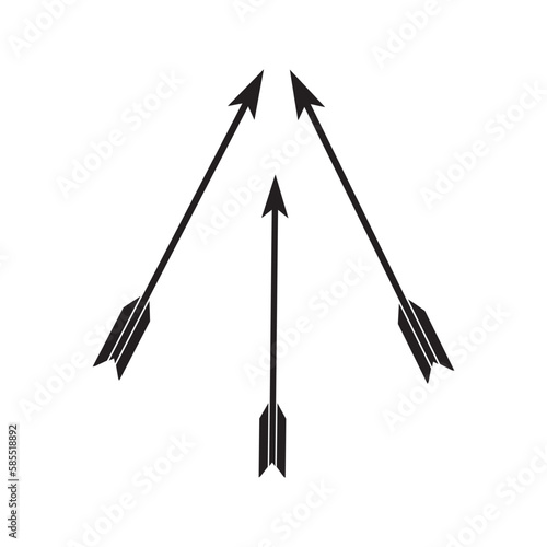 Arrow bow vector icon
