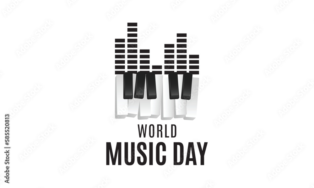 World Music Day, concept, greeting card, template, vector, illustration World Music Day, concept, greeting card, template, vector, illustration