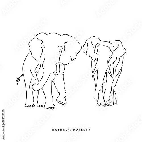 elephant silhouette vector