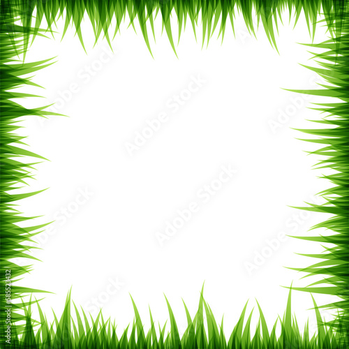 Fototapeta Naklejka Na Ścianę i Meble -  Green grass decorative elements.
