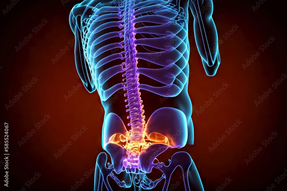 spine pain dysplasia of spine and hip joints of back disease, created