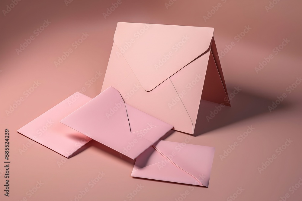 a pink envelope with a piece of pink paper on top of it and a piece of pink paper on the bottom of the envelope with a piece of pink paper. generative ai a pink envelope with a piece of pink paper on top of it and a piece of pink paper on the bottom of the envelope with a piece of pink paper. generative ai