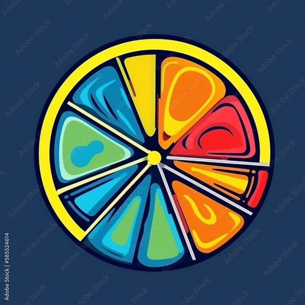 Obraz premium Vector Illustration logo based on a slice of lemon