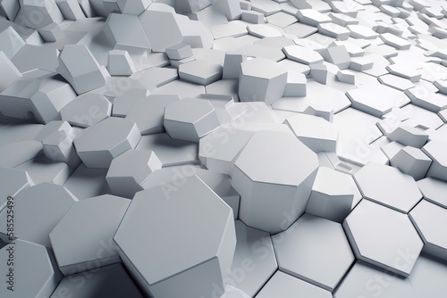  a large group of white cubes are shown in this image.  generative ai