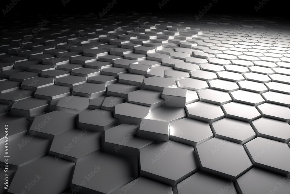 a black and white photo of a hexagonal pattern. generative ai a black and white photo of a hexagonal pattern. generative ai
