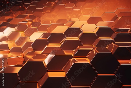  an abstract image of a bunch of hexagons.  generative ai