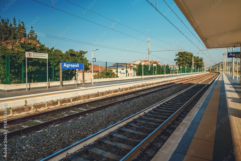 Agropoli train station in Salerno, Italy.
