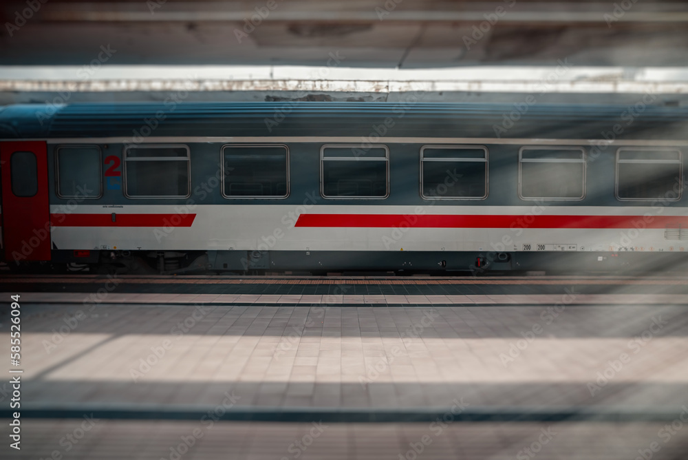 Train at the station in Italy. Train at the station in Italy.