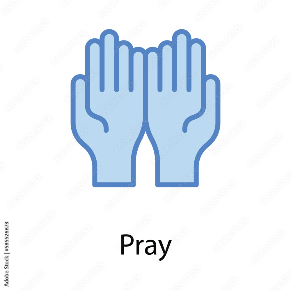 Pray icon. Suitable for Web Page, Mobile App, UI, UX and GUI design.
