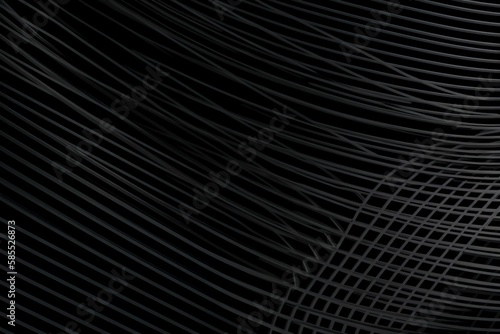  a black background with lines and a clock on the top of it. generative ai