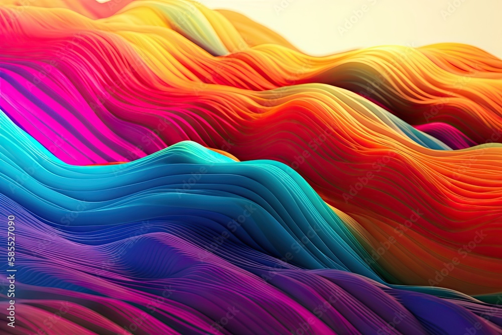 Abstract colorful wave background. Generative Ai Abstract colorful wave background. Generative Ai