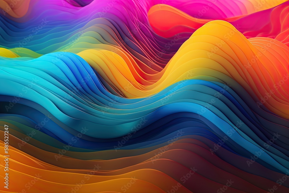 Abstract colorful wave background. Generative Ai Abstract colorful wave background. Generative Ai