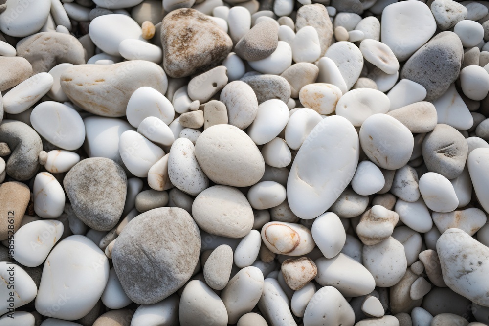 a bunch of rocks that are white and grey with some brown spots. generative ai a bunch of rocks that are white and grey with some brown spots. generative ai