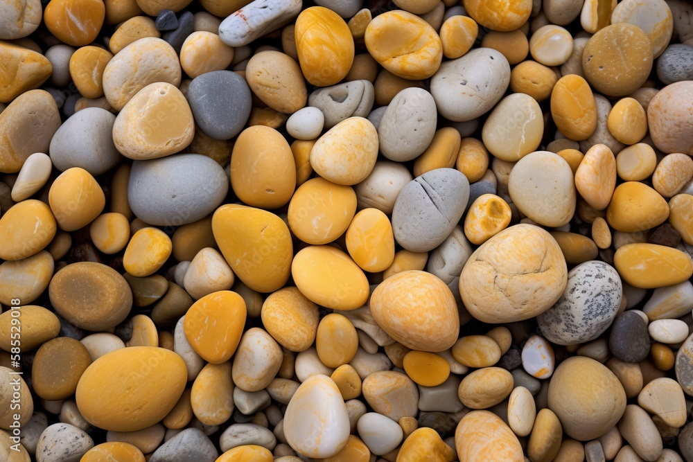 a bunch of rocks that are yellow and white and black. generative ai a bunch of rocks that are yellow and white and black. generative ai