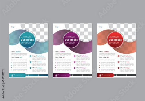 modern trend professional business flyer deign corporate vector file