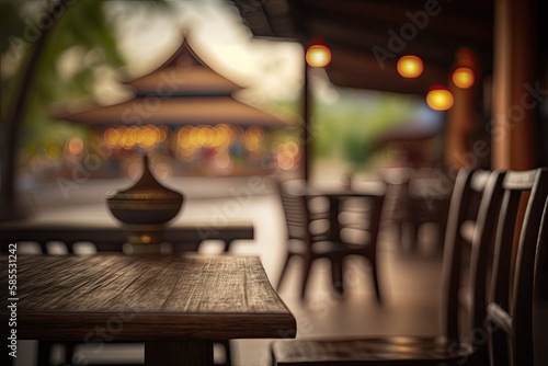 Closeup of an Empty Table w...
