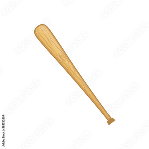 Obraz na płótnie Baseball bat on white background, vector illustration w salonie