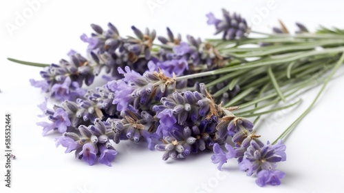 lavender bouquet isolated on white
