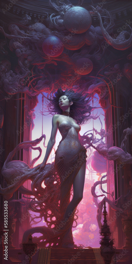 Fototapeta premium Ethereal Elegance, AI