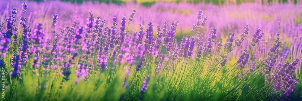 Close up lavender fields banner Close up lavender fields banner