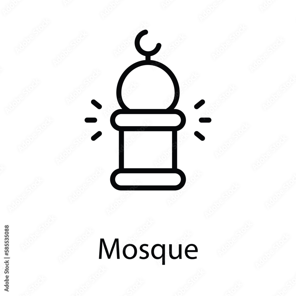 Fototapeta premium Mosque icon. Suitable for Web Page, Mobile App, UI, UX and GUI design.