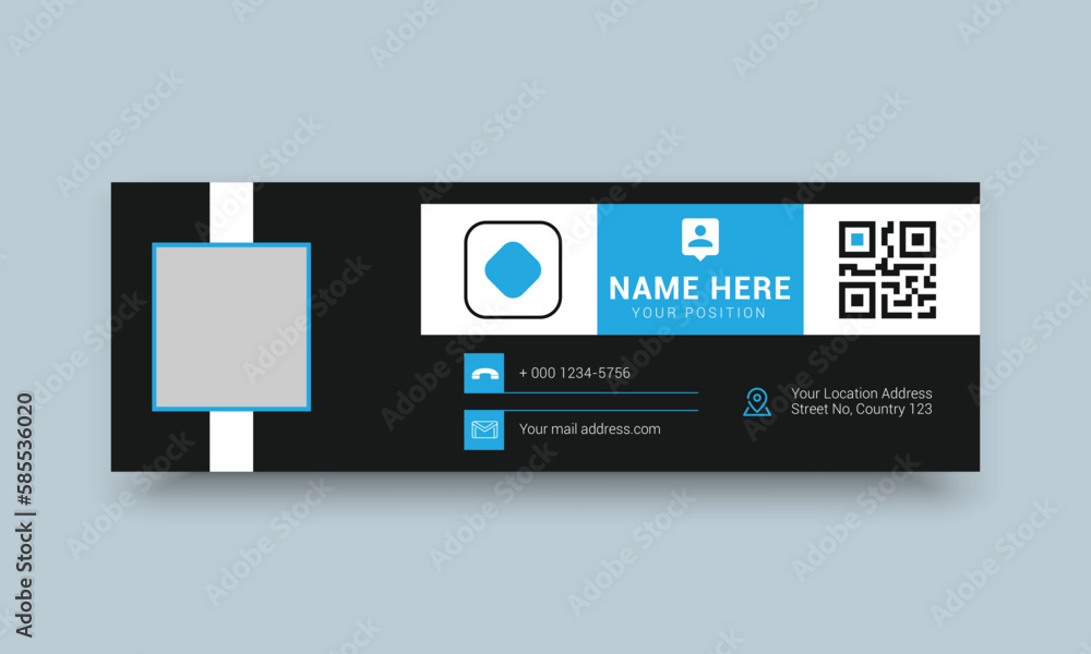 Email signature personal and social web banner template Email signature personal and social web banner template