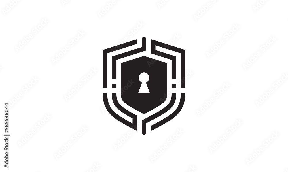 shield and key logo design. security protection symbol vector graphic shield and key logo design. security protection symbol vector graphic