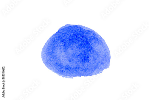 Blue spot, Blue watercolor hand painted circle shape