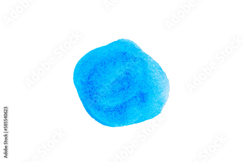 Light blue spot, Blue watercolor hand painted circle shape