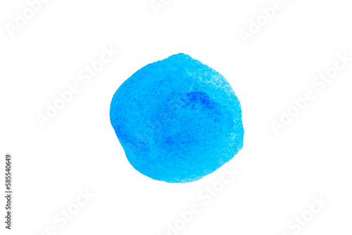 Light blue spot, Blue watercolor hand painted circle shape photo